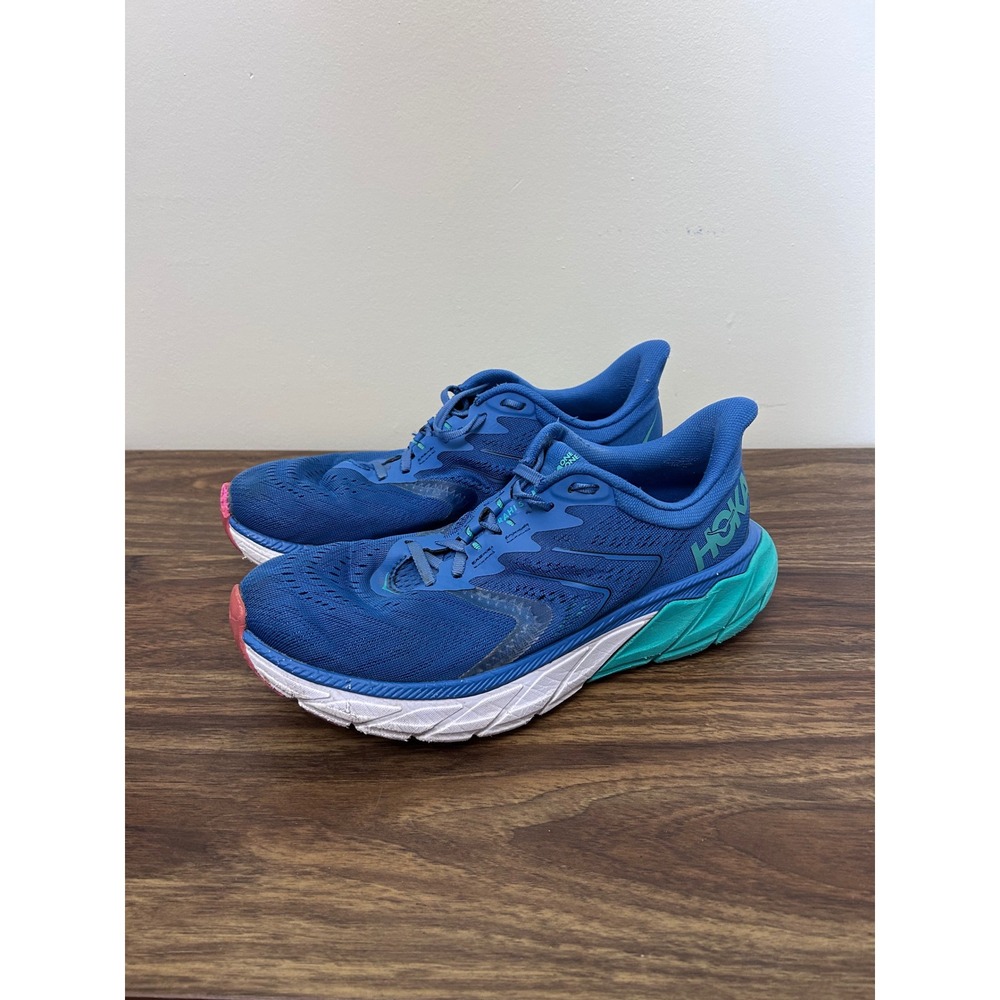 Hoka One One Arahi 5 Womens 8.5 Blue Teal Stability Running Shoes 1115010